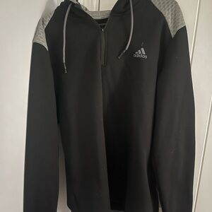 Adidas Black and Gray Hoodie
